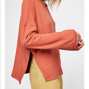 FREE PEOPLE BURNT ORANGE TOP